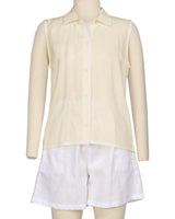 Sleeveless Button Up Shirt