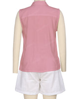 Sleeveless Button Up Shirt