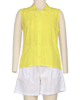 Sleeveless Button Up Shirt