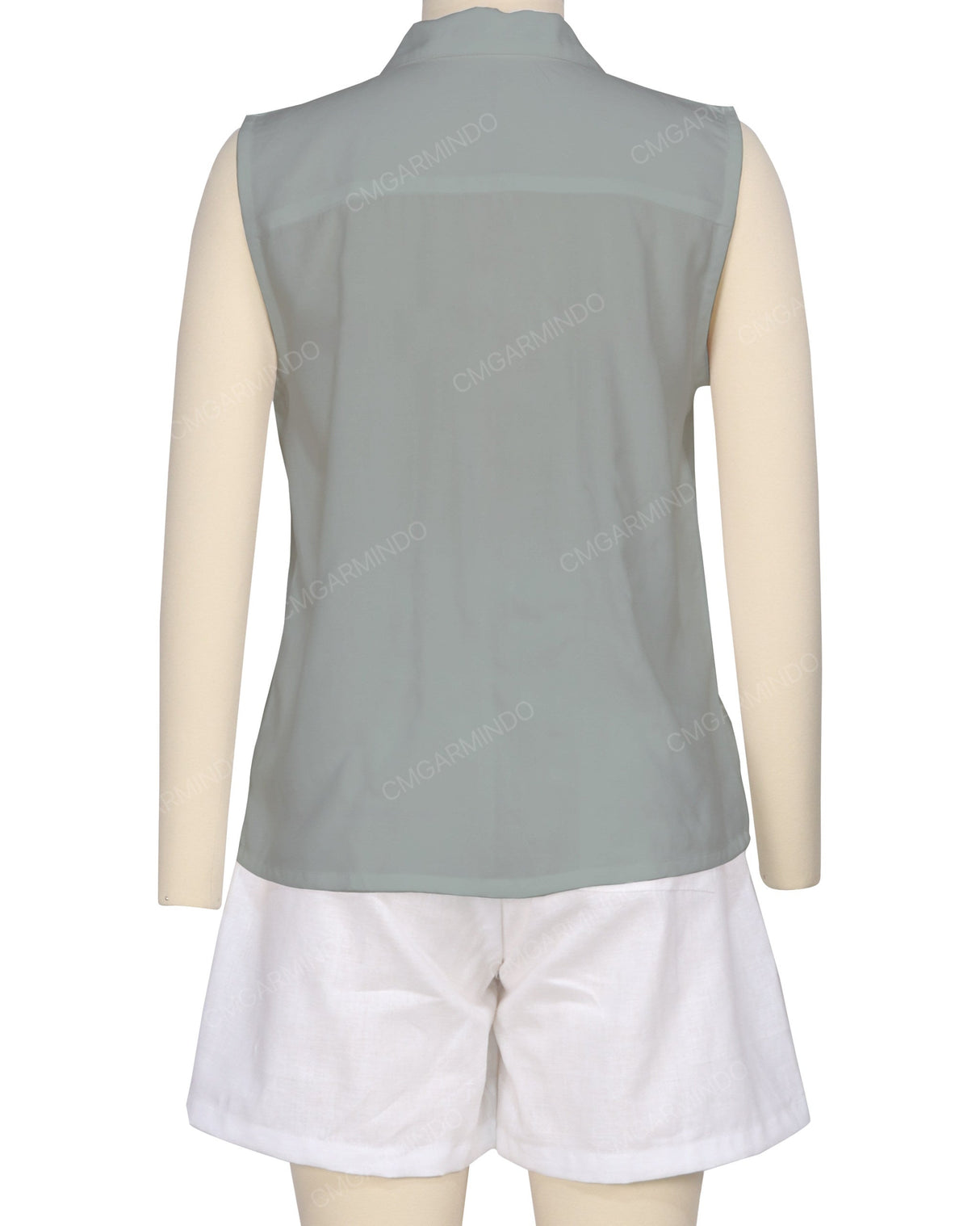 Sleeveless Button Up Shirt