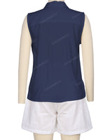 Sleeveless Button Up Shirt