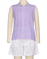 Sleeveless Button Up Shirt