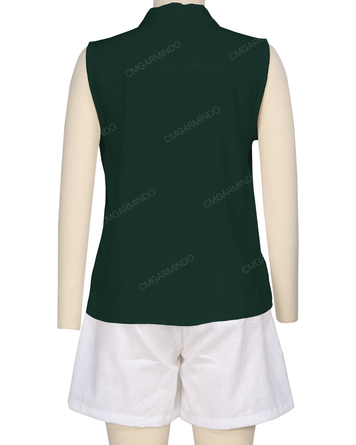 Sleeveless Button Up Shirt