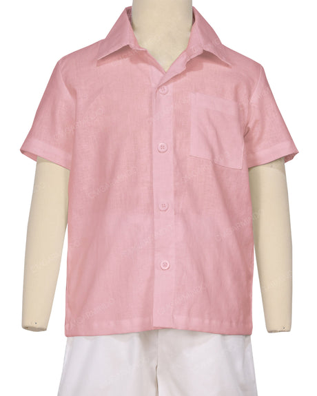 Regular Short Sleeve Button Up Shirt
