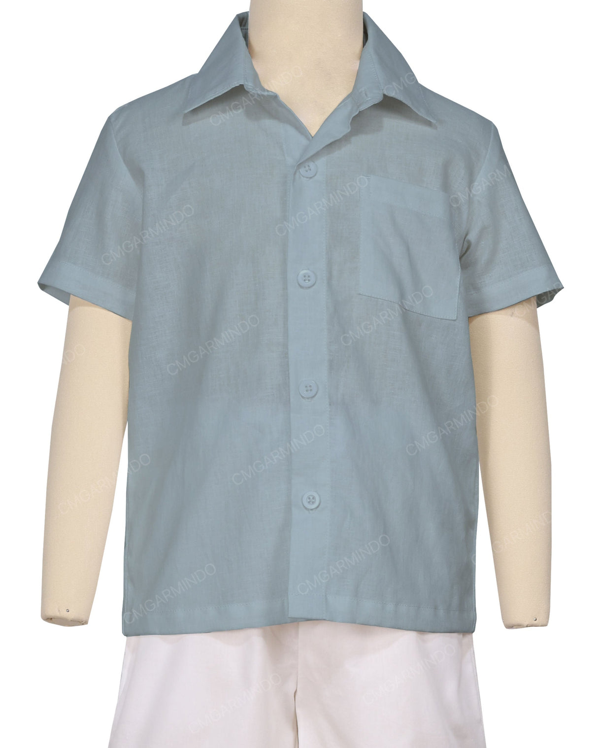 Regular Short Sleeve Button Up Shirt