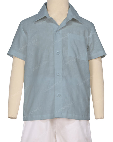 Regular Short Sleeve Button Up Shirt