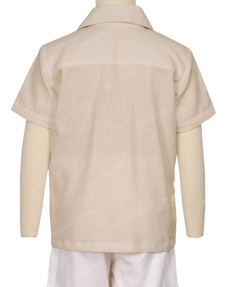 Regular Short Sleeve Button Up Shirt