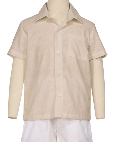 Regular Short Sleeve Button Up Shirt