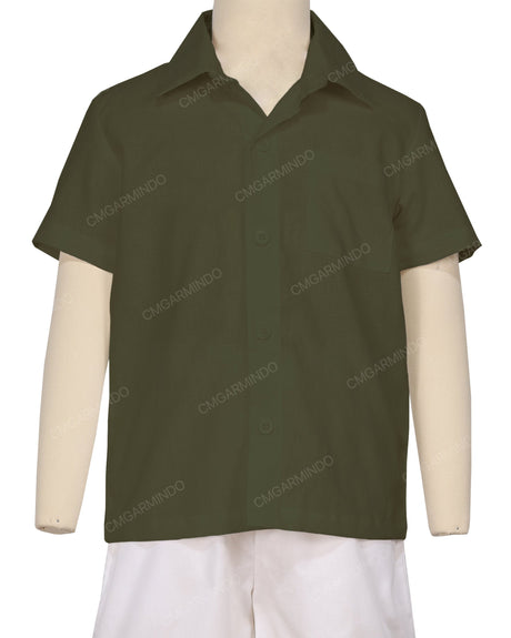 Regular Short Sleeve Button Up Shirt