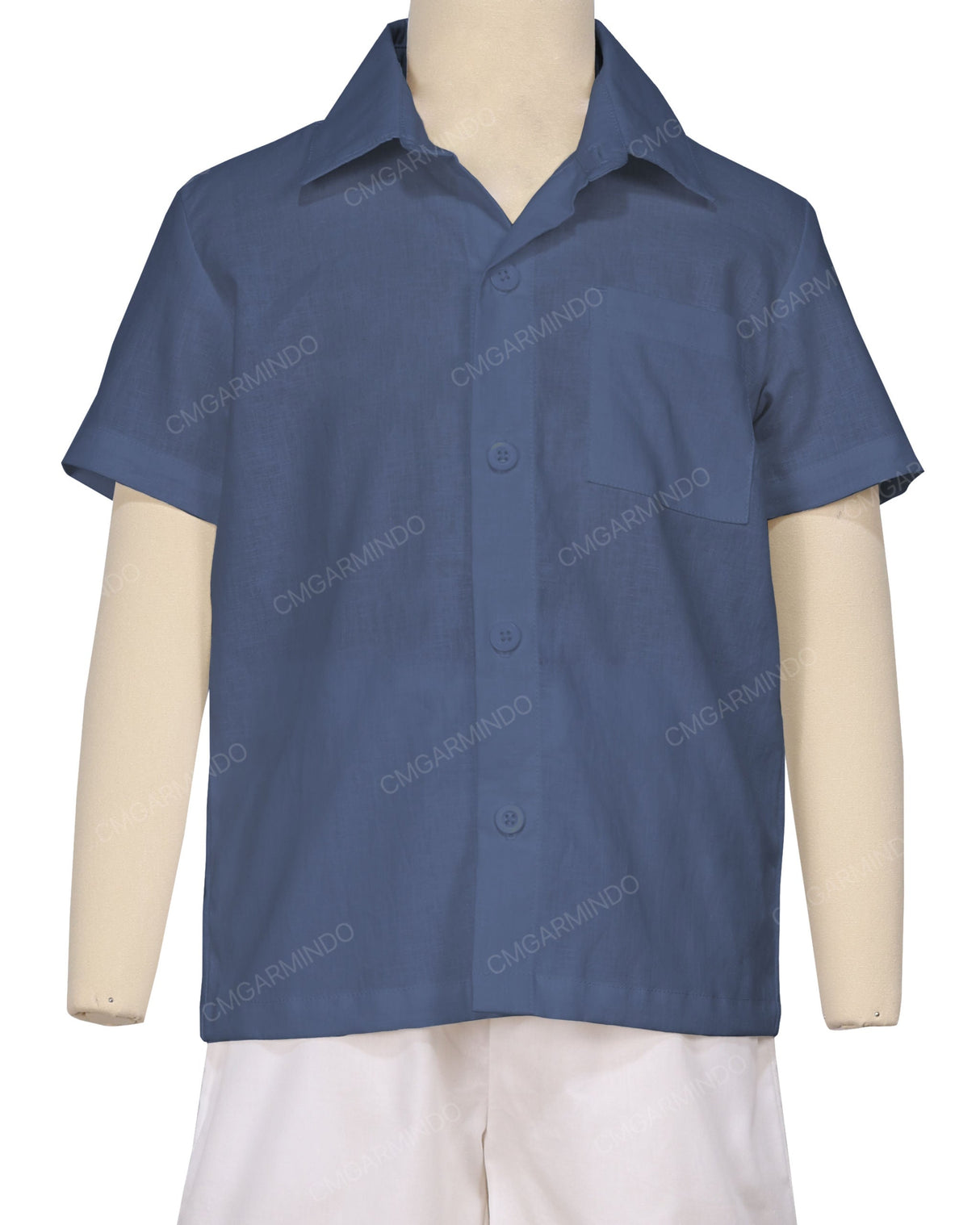 Regular Short Sleeve Button Up Shirt