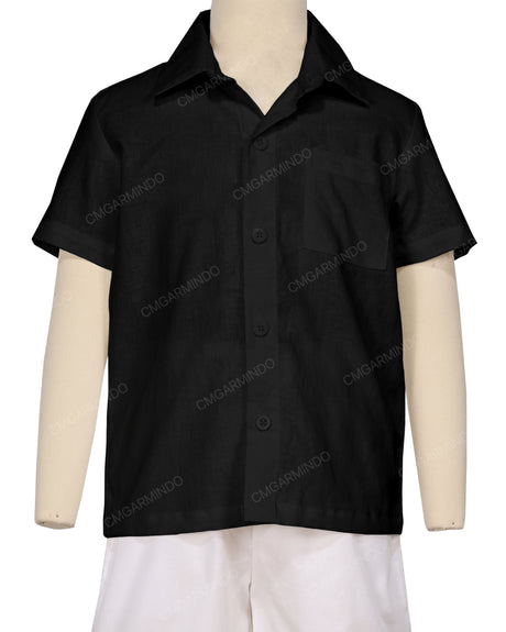 Regular Short Sleeve Button Up Shirt