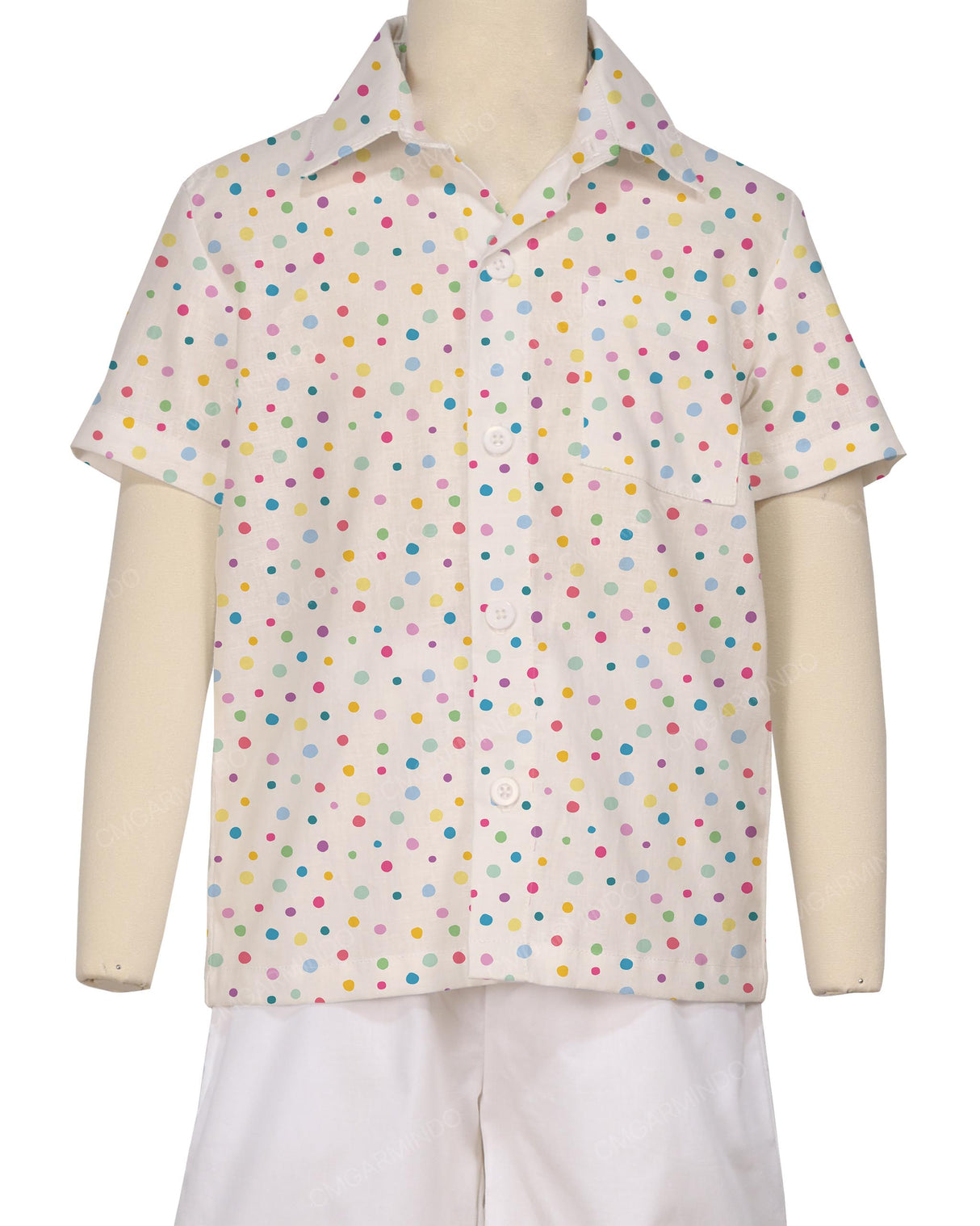 Regular Short Sleeve Button Up Shirt