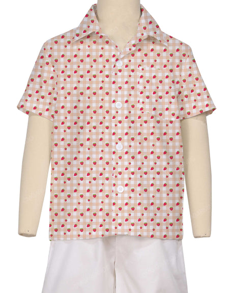 Regular Short Sleeve Button Up Shirt