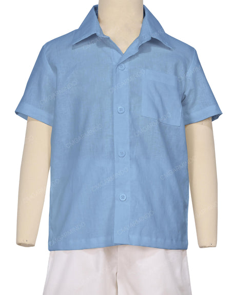 Regular Short Sleeve Button Up Shirt