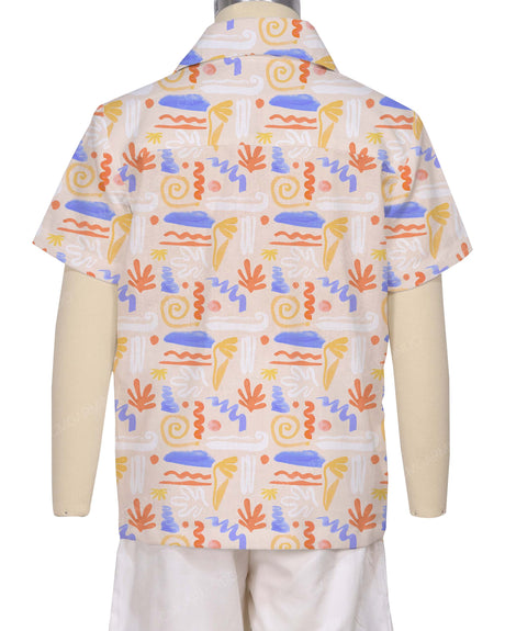 Regular Short Sleeve Button Up Shirt