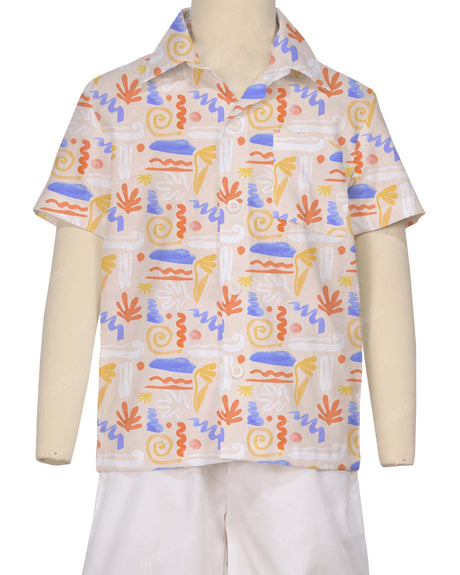 Regular Short Sleeve Button Up Shirt