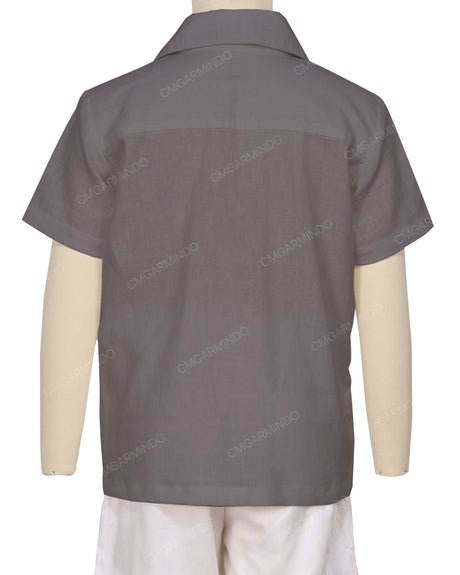 Regular Short Sleeve Button Up Shirt