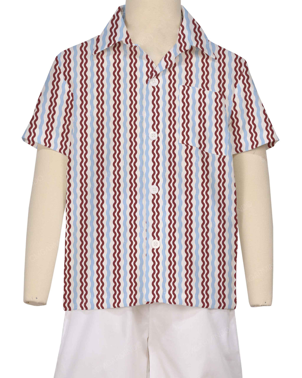 Regular Short Sleeve Button Up Shirt