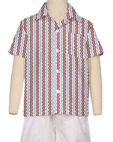 Regular Short Sleeve Button Up Shirt