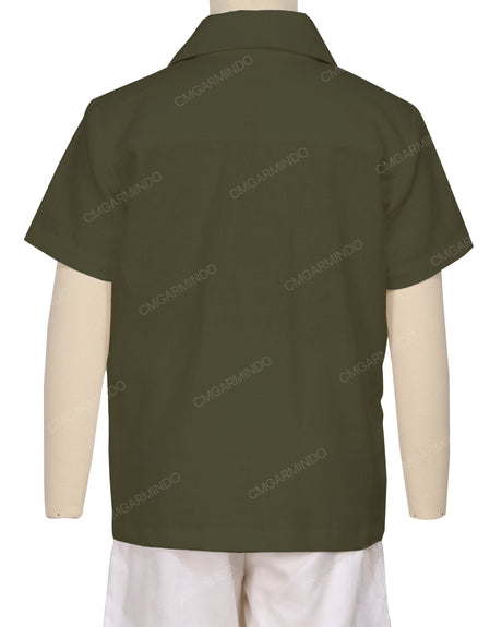 Regular Short Sleeve Button Up Shirt