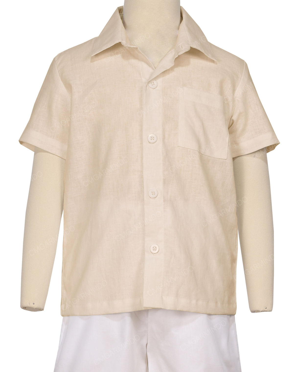Regular Short Sleeve Button Up Shirt