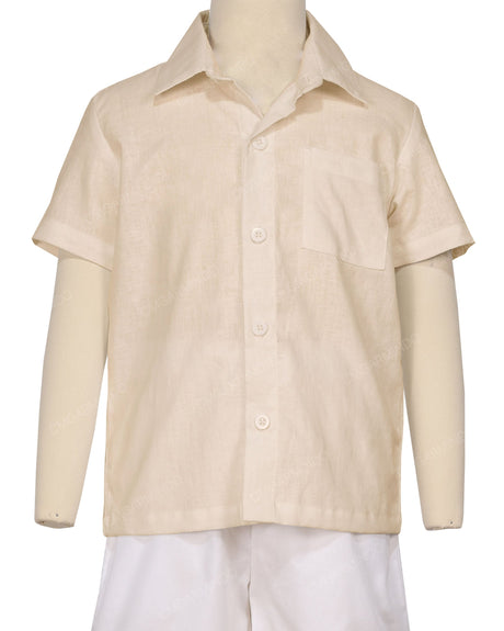 Regular Short Sleeve Button Up Shirt