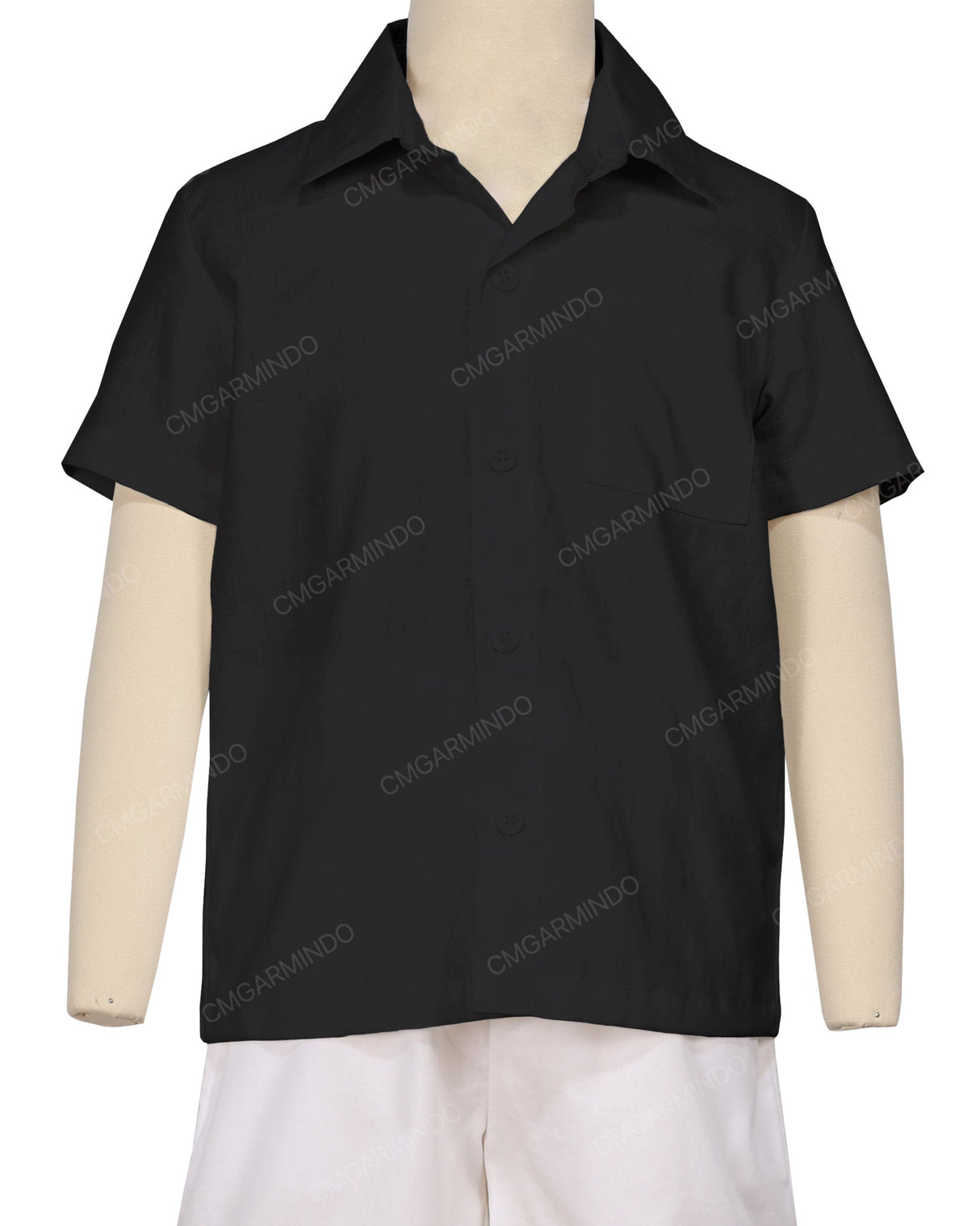 Regular Short Sleeve Button Up Shirt