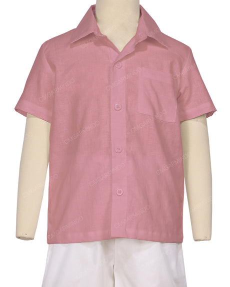 Regular Short Sleeve Button Up Shirt