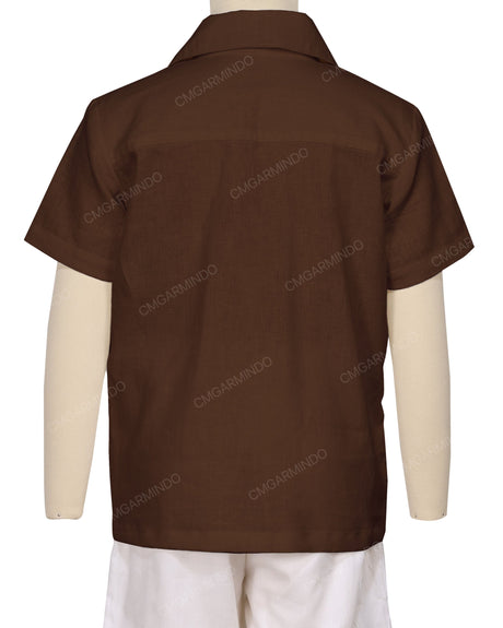 Regular Short Sleeve Button Up Shirt