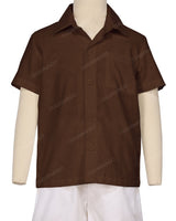 Regular Short Sleeve Button Up Shirt