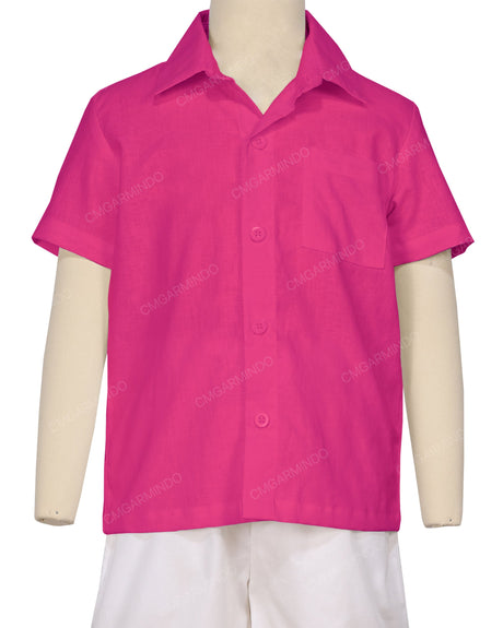 Regular Short Sleeve Button Up Shirt