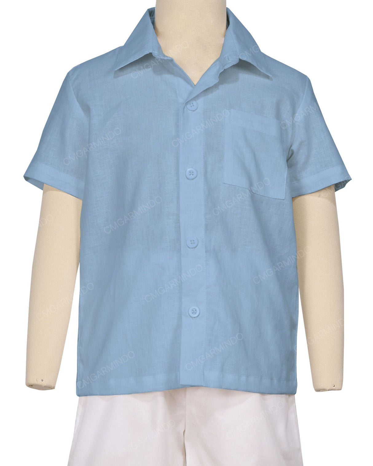 Regular Short Sleeve Button Up Shirt