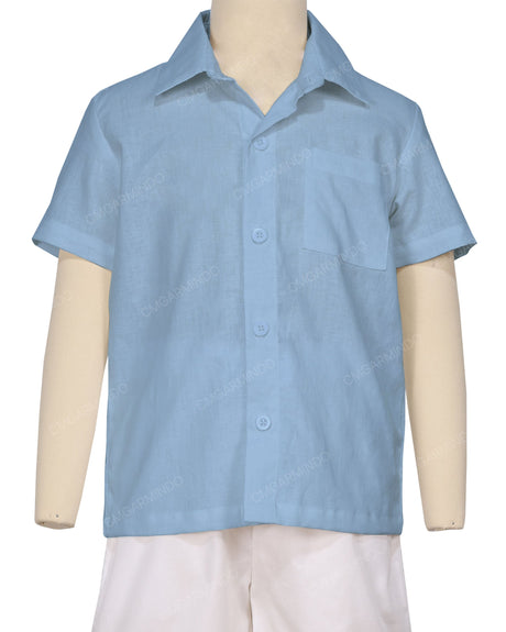 Regular Short Sleeve Button Up Shirt