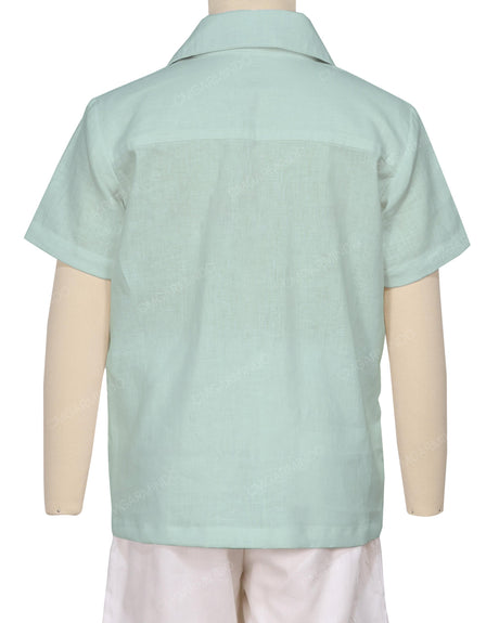 Regular Short Sleeve Button Up Shirt