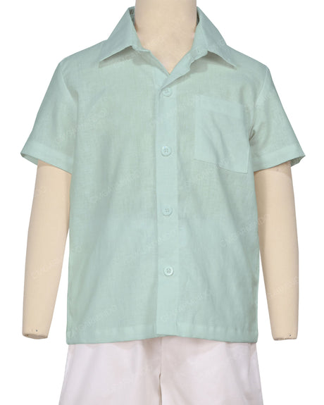 Regular Short Sleeve Button Up Shirt