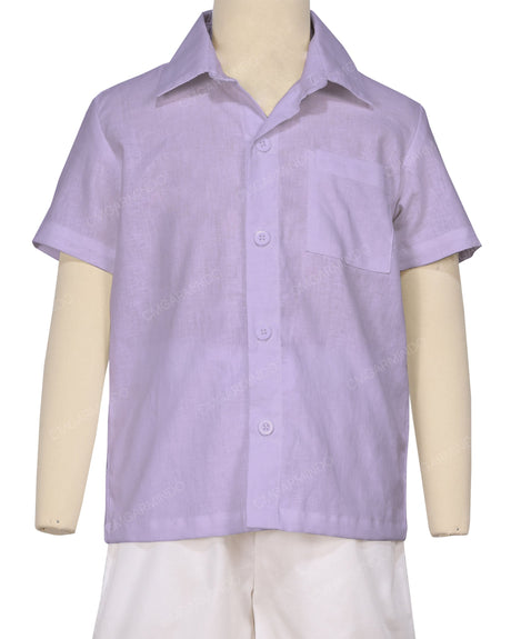 Regular Short Sleeve Button Up Shirt