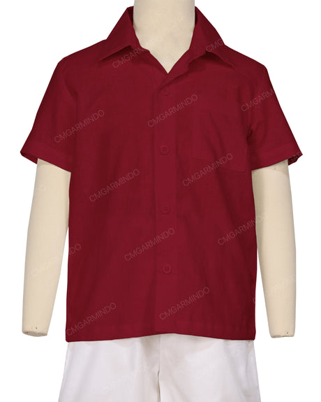 Regular Short Sleeve Button Up Shirt