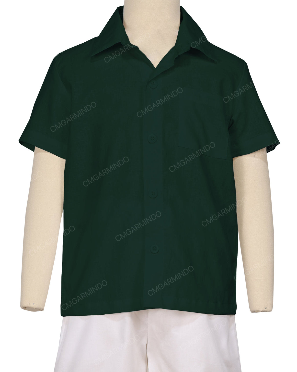 Regular Short Sleeve Button Up Shirt