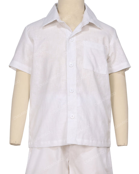 Regular Short Sleeve Button Up Shirt
