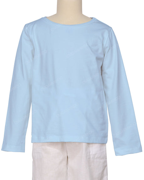 Relaxed Long Sleeve Boat Neck T-shirt