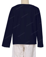 Relaxed Long Sleeve Boat Neck T-shirt