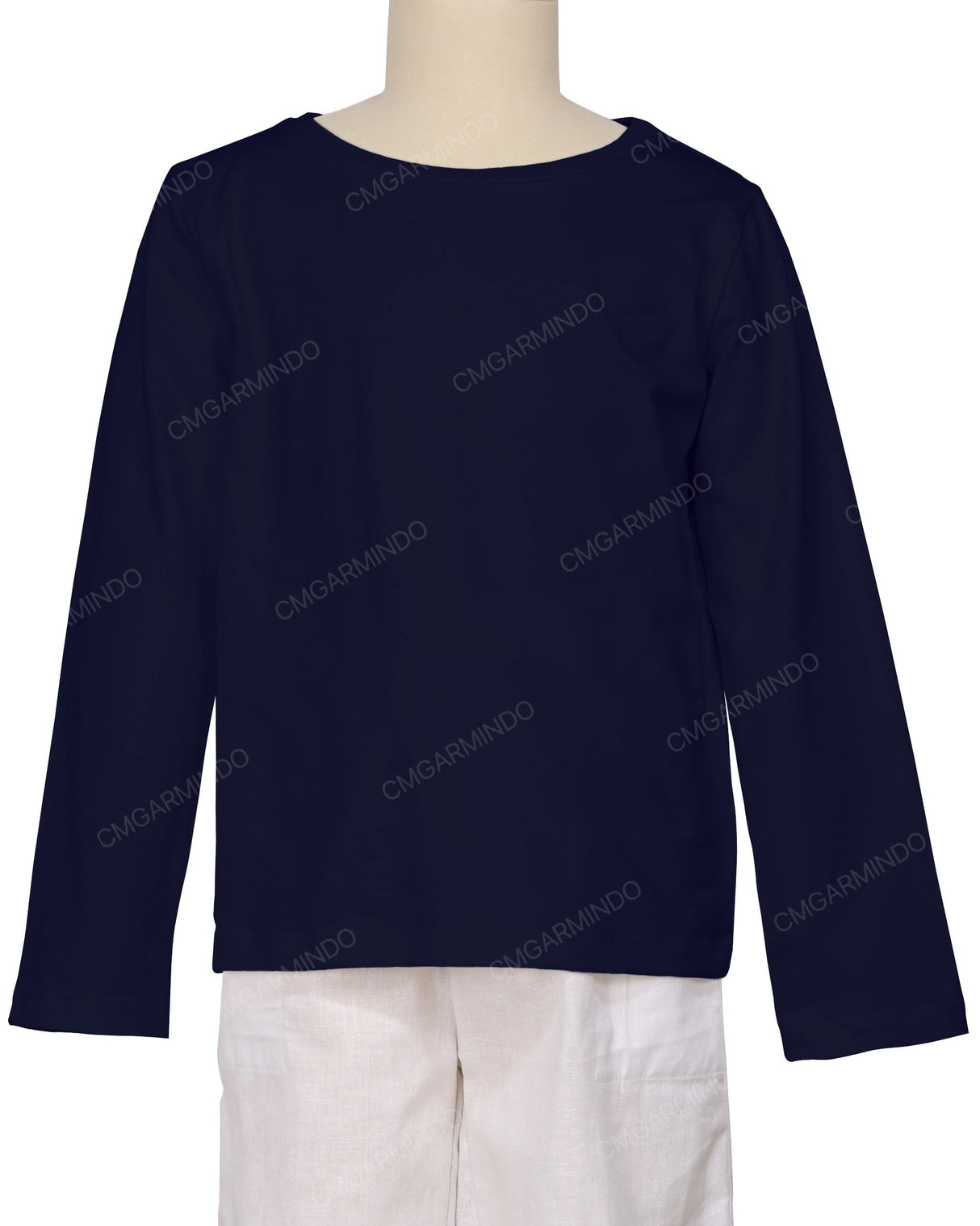 Relaxed Long Sleeve Boat Neck T-shirt