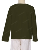 Relaxed Long Sleeve Boat Neck T-shirt