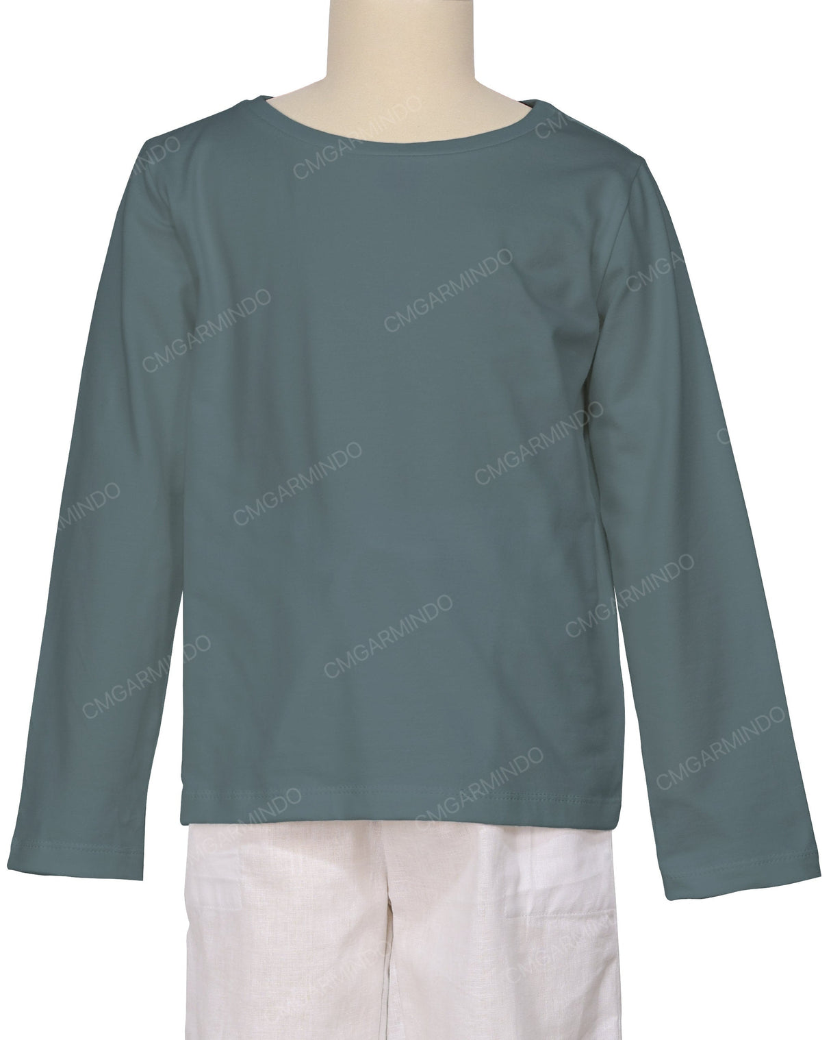 Relaxed Long Sleeve Boat Neck T-shirt