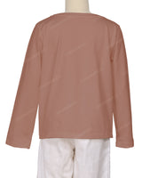 Relaxed Long Sleeve Boat Neck T-shirt