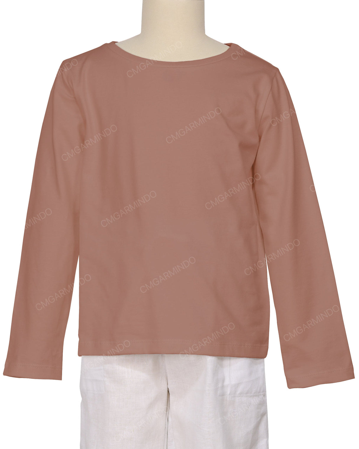Relaxed Long Sleeve Boat Neck T-shirt