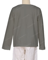 Relaxed Long Sleeve Boat Neck T-shirt