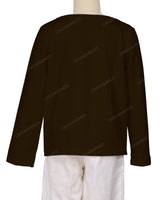 Relaxed Long Sleeve Boat Neck T-shirt