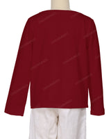 Relaxed Long Sleeve Boat Neck T-shirt