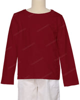 Relaxed Long Sleeve Boat Neck T-shirt